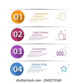 Infographic design template with option or step for presentation