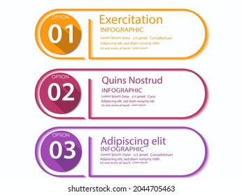 Plantilla de diseño de infografía con opción o paso para presentación de negocios.eps10
