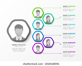 Infographic Design Template. Organization Chart. Business Hierarchy. Vector Illustration