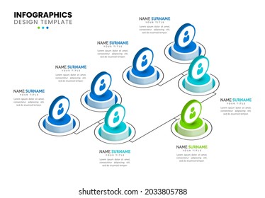 Infographic design template. Organization chart. Business hierarchy. Vector illustration