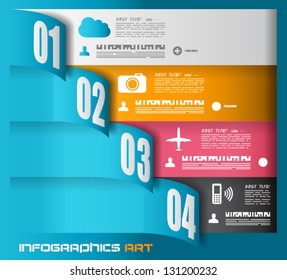 Infographic design template with paper tags. Idea to display information, ranking and statistics with orginal and modern style.