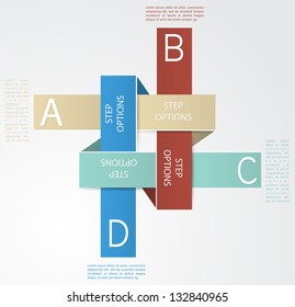 Infographic design template with paper tags