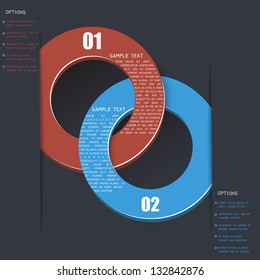 Infographic design template with paper tags