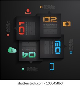 Infographic design template with paper tags. Idea to display information, ranking and statistics with orginal and modern style.