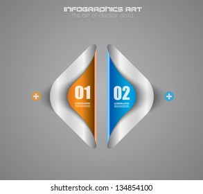 Infographic design template with paper tags. Idea to display information, ranking and statistics with orginal and modern style.