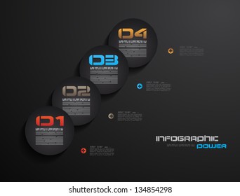Infographic design template with paper tags. Idea to display information, ranking and statistics with orginal and modern style.