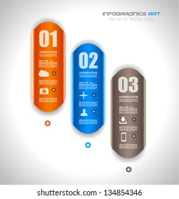 Modelo de design de infográfico com etiquetas de papel. Ideal para exibir informações, classificação e estatísticas com estilo original e moderno.