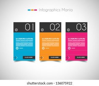 Plantilla de diseño infográfico con etiquetas de papel. Ideal para mostrar información, clasificación y estadísticas con estilo original y moderno.
