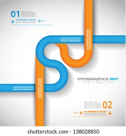 Infographic design template with paper tags. Ideal to display information, ranking and statistics with orginal and modern style.