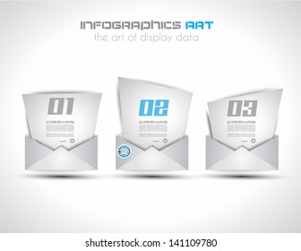 Modelo de design de infográfico com etiquetas de papel. Ideal para exibir informações, classificação e estatísticas com estilo original e moderno.