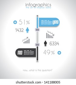 Infographic design template with paper tags. Ideal to display information, ranking and statistics with orginal and modern style.