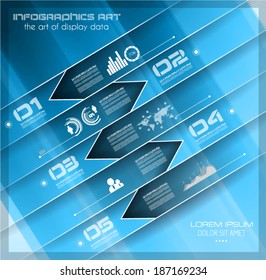 Infographic design template with paper tags. Idea to display information, ranking and statistics with orginal and modern style.illustration; 