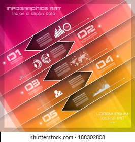 Infographic design template with paper tags. Idea to display information, ranking and statistics with orginal and modern style.illustration; design;