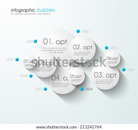 Infographic design template with paper tags. Idea to display information, ranking and statistics with orginal and modern style.