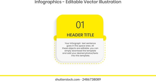 Infographic Design Template, Pie chart, workflow layout, squire diagram, brochure, report, presentation, Minimalist timeline illustration isolated on white background - Editable Vector template