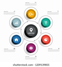 Plantilla de diseño gráfico con lugar para el texto.Ilustración vectorial.