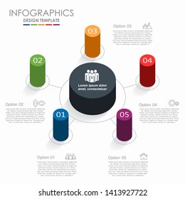 Infographic design template with place for your data. Vector illustration.
