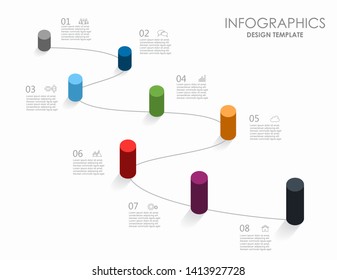 Infographic design template with place for your data. Vector illustration.