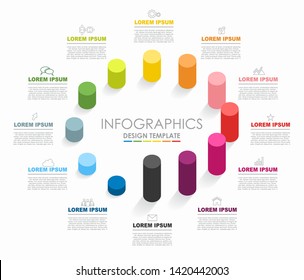 Infographic design template with place for your data. Vector illustration.