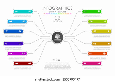Infographic design template with place for your data. Vector illustration.