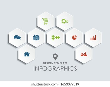 Plantilla de diseño gráfico con lugar para sus datos. Ilustración vectorial.
