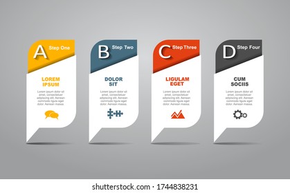 Plantilla de diseño infográfico con lugar para sus datos. Ilustración vectorial.