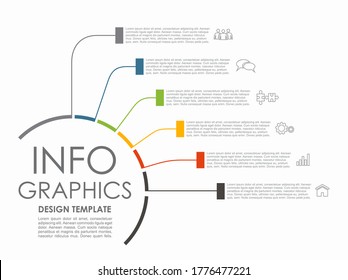 Plantilla de diseño infográfico con lugar para sus datos. Ilustración vectorial.