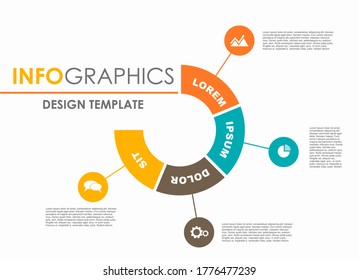 Infographic design template with place for your data. Vector illustration.