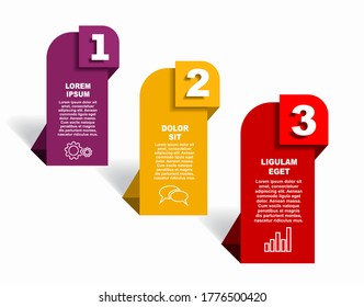 Plantilla de diseño infográfico con lugar para sus datos. Ilustración vectorial.