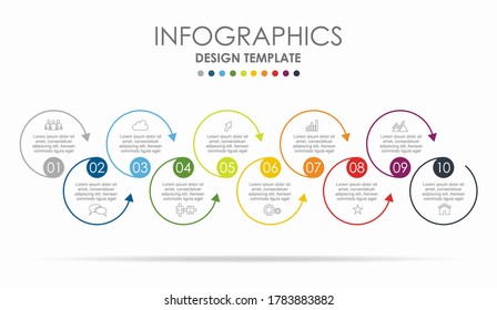 Plantilla de diseño infográfico con lugar para sus datos. Ilustración vectorial.
