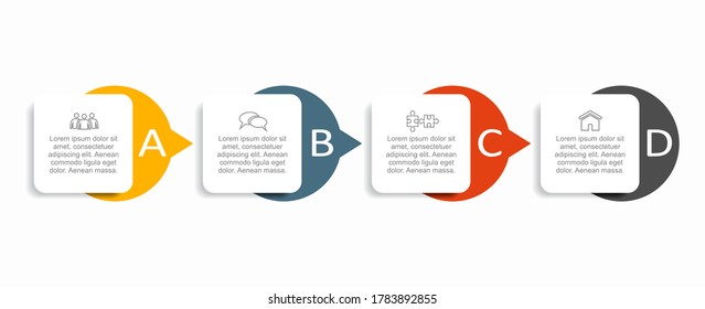 Plantilla de diseño infográfico con lugar para sus datos. Ilustración vectorial.