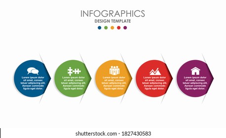 Infografische Design-Vorlage mit Platz für Ihre Daten. Vektorgrafik.