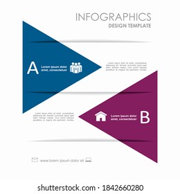 Infografische Design-Vorlage mit Platz für Ihre Daten. Vektorgrafik.