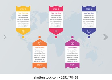 Plantilla De Diseño Infográfico Con Lugar Para La Imagen Del Vector