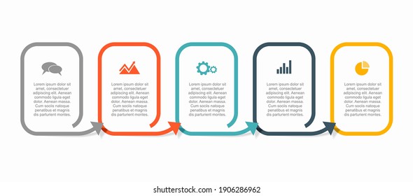 Plantilla de diseño infográfico con lugar para sus datos. Ilustración vectorial.
