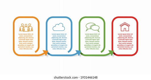 Plantilla de diseño infográfico con lugar para sus datos. Ilustración vectorial.