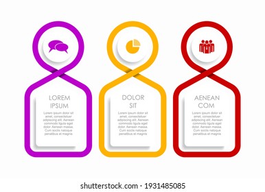 Plantilla de diseño infográfico con lugar para sus datos. Ilustración vectorial.