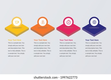 Infographic design template with place for your vector image 4