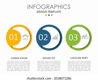 Plantilla de diseño infográfico con lugar para sus datos. Ilustración vectorial.