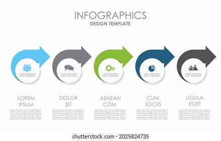 Plantilla de diseño infográfico con lugar para sus datos. Ilustración vectorial.