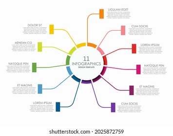 Plantilla de diseño infográfico con lugar para sus datos. Ilustración vectorial.