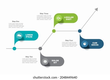Plantilla de diseño infográfico con lugar para sus datos. Ilustración vectorial.