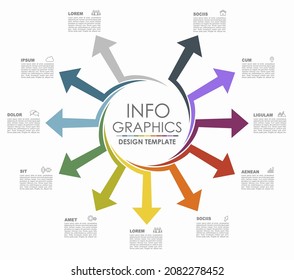 Plantilla de diseño infográfico con lugar para sus datos. Ilustración vectorial.