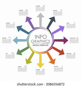 Infografische Design-Vorlage mit Platz für Ihre Daten. Vektorgrafik.
