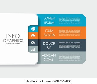 Infografische Design-Vorlage mit Platz für Ihre Daten. Vektorgrafik.