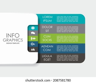 Plantilla de diseño infográfico con lugar para sus datos. Ilustración vectorial.