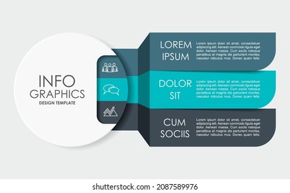 Infografische Design-Vorlage mit Platz für Ihre Daten. Vektorgrafik.
