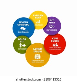 Infografische Design-Vorlage mit Platz für Ihre Daten. Vektorgrafik.