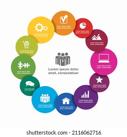 Plantilla de diseño infográfico con lugar para sus datos. Ilustración vectorial.