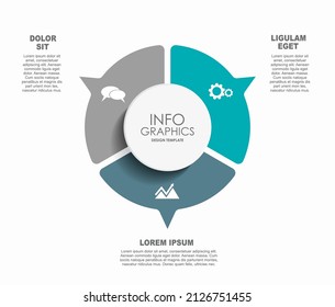 Plantilla de diseño infográfico con lugar para sus datos. Ilustración vectorial.